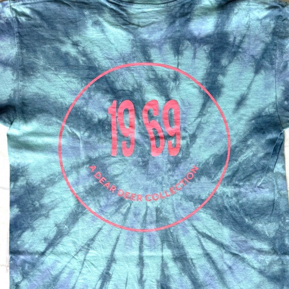 Blue and Purple Tie-Dye Cotton Tee. From the collection: "Freedom-Unity-Love". - Picture 5 of 7